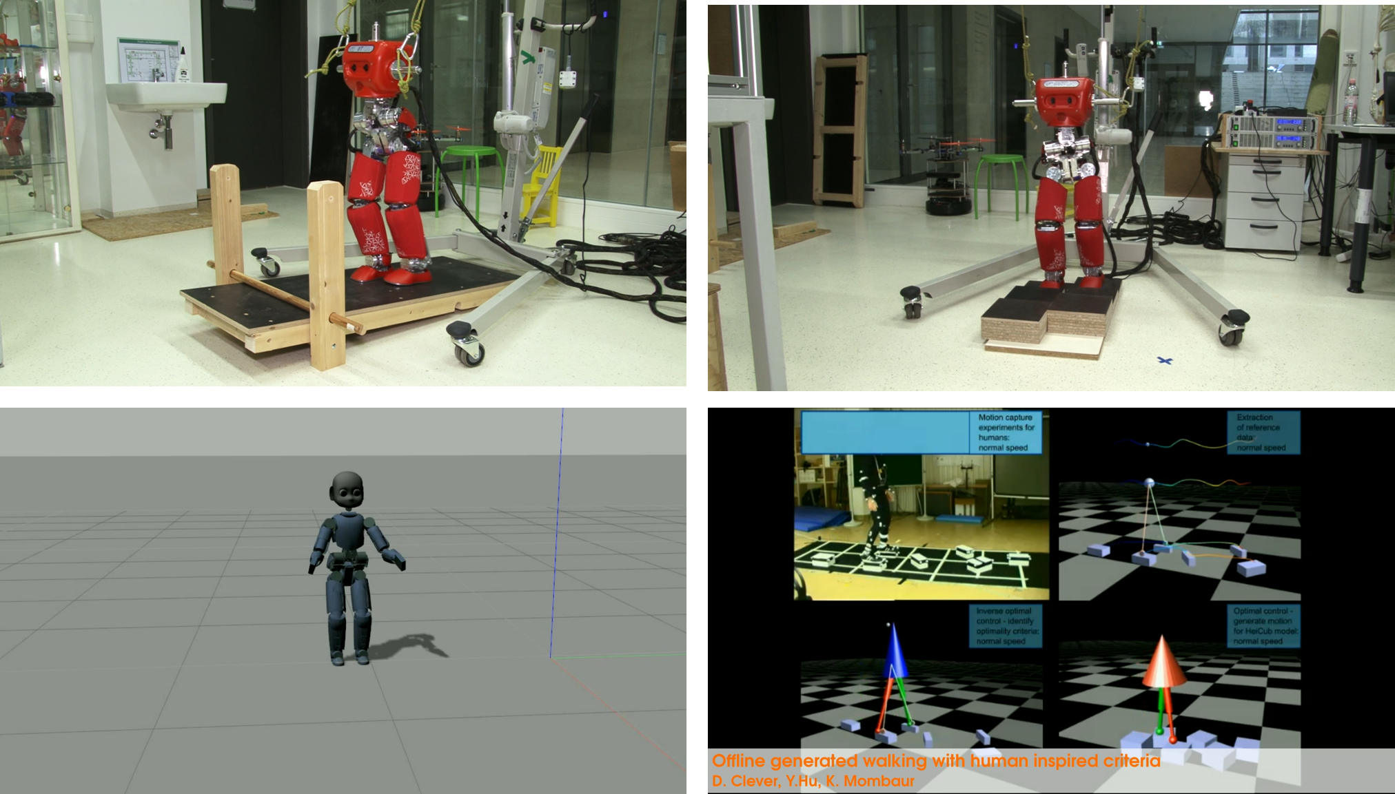 HeiCub and iCub humanoid robot walking